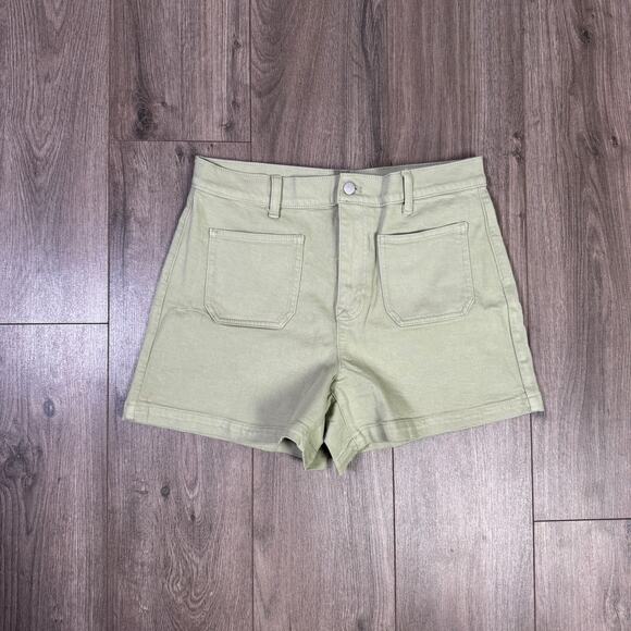 J.Crew Garment-Dyed Patch-Pocket Denim Short Sz 29 Pale Surplus Hi-Rise Stretch - Picture 4 of 7